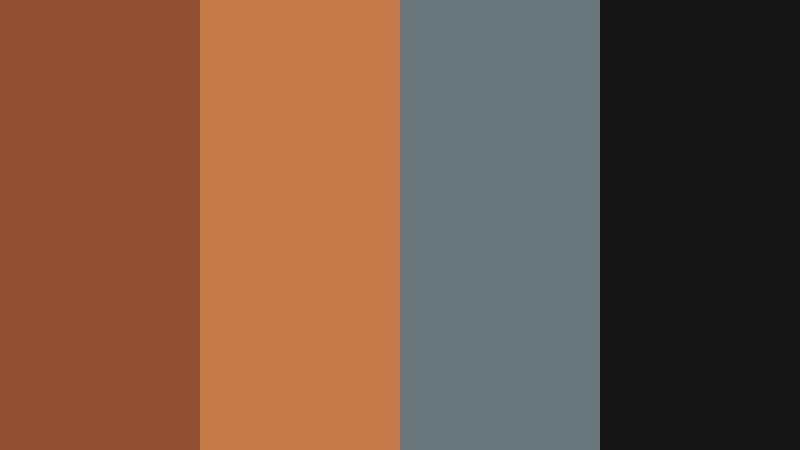 forgotten factory dreams rusted copper color palette with hex codes