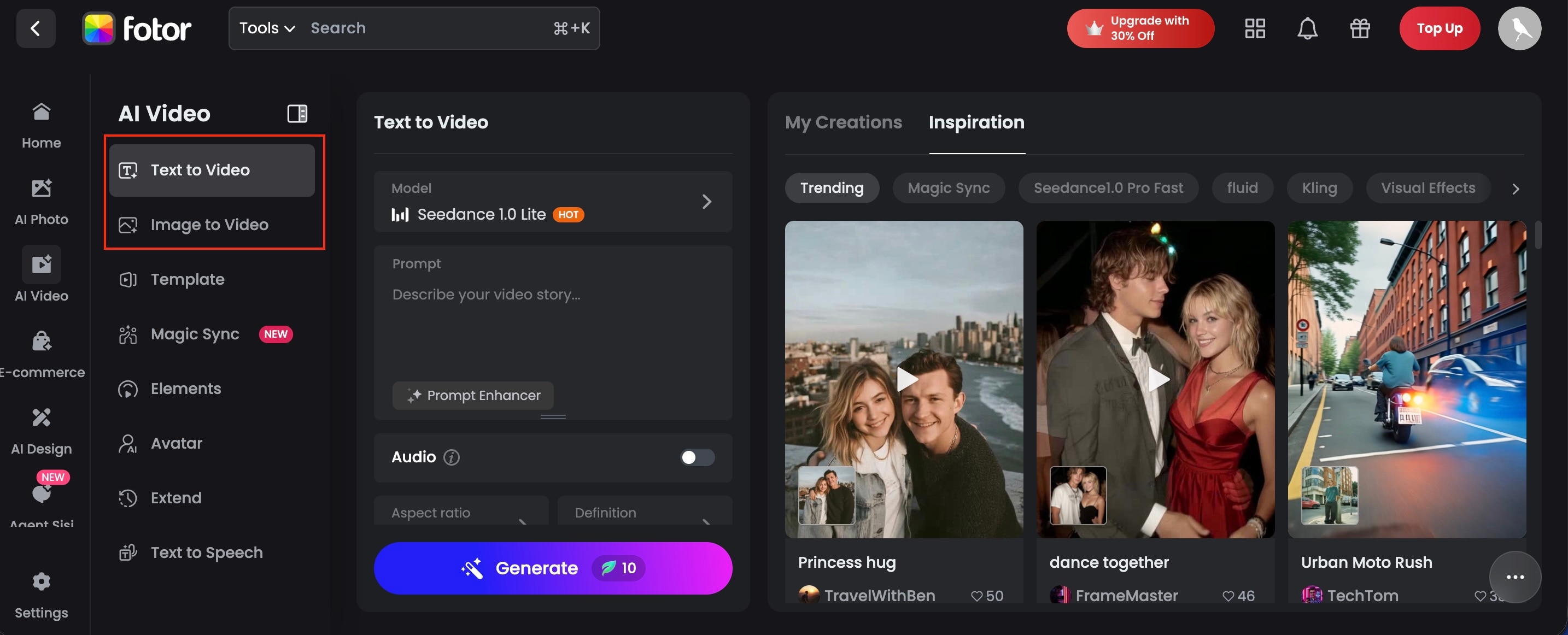 select fotor ai features