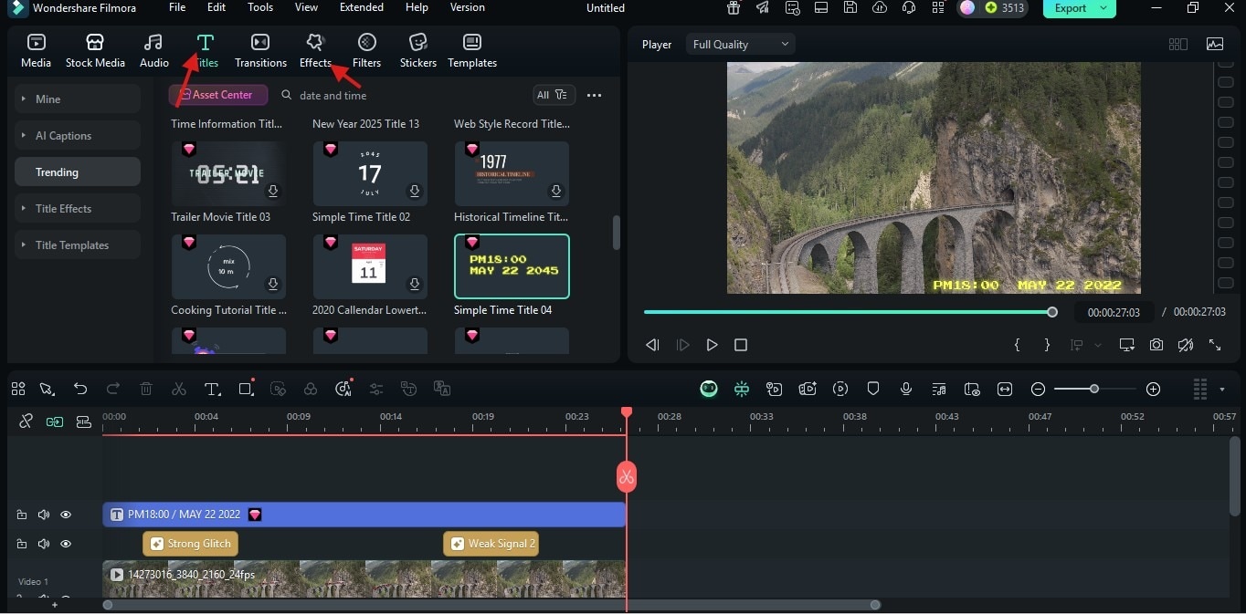 ajouter des effets sur Filmora