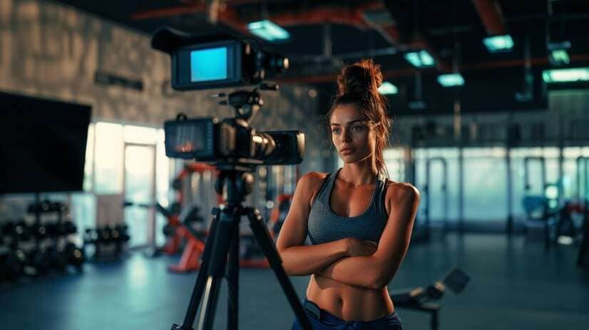 fitness influencer video recording