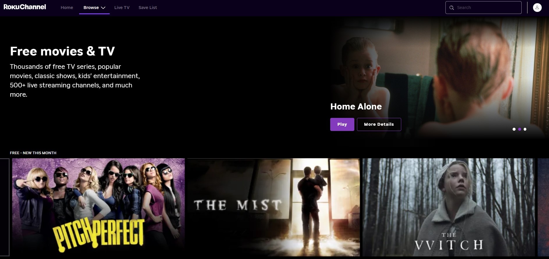 roku channel homepage
