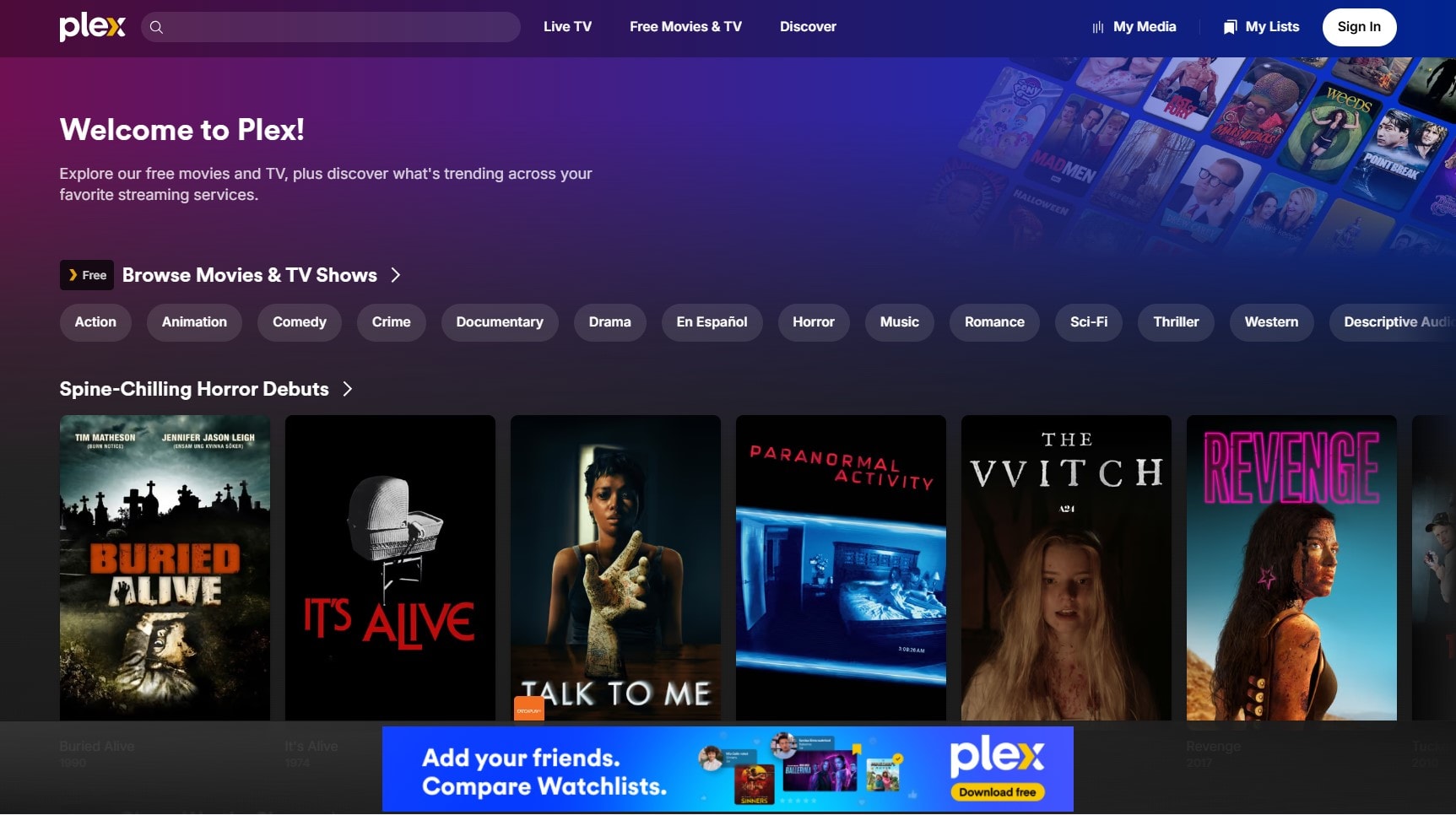 plex homepage