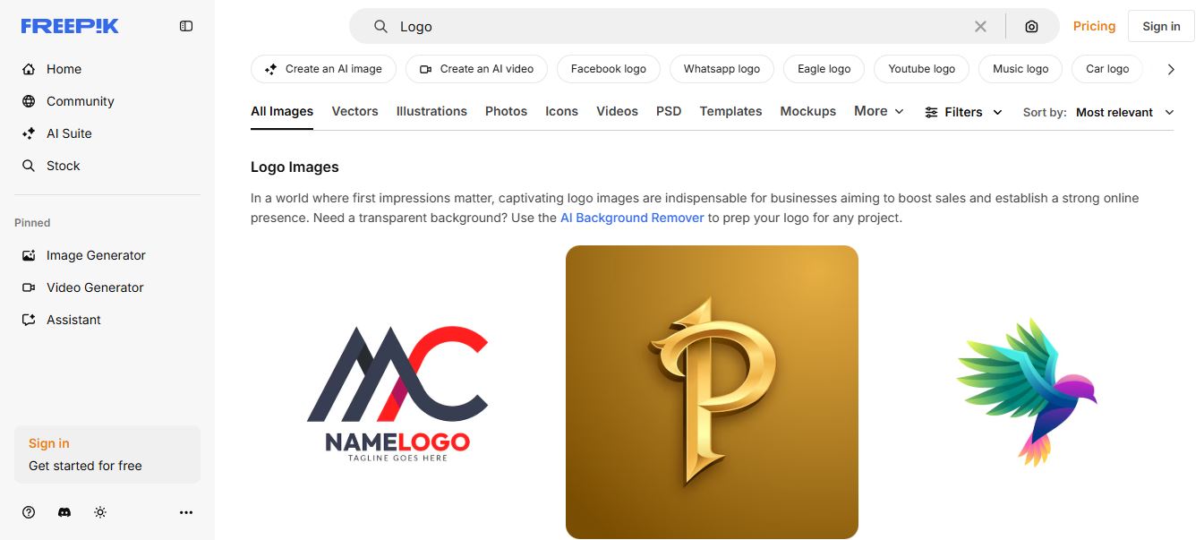 freepik logos