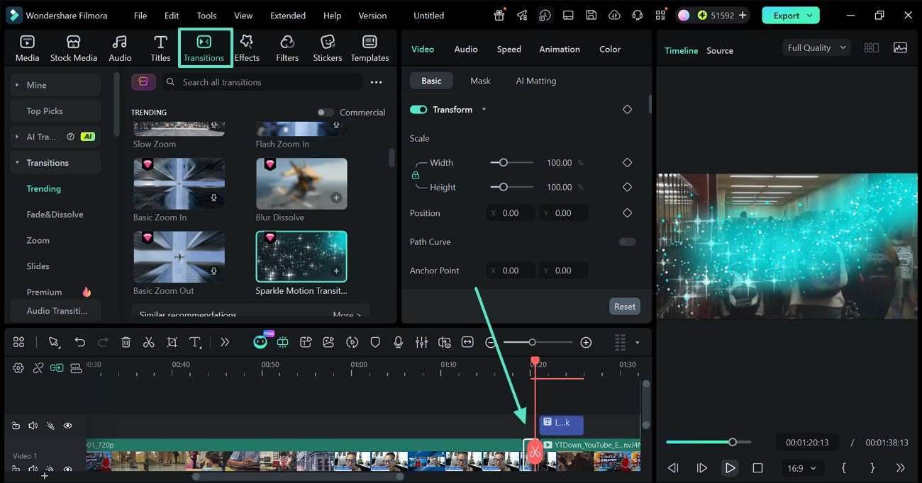enter transitions for smoothness