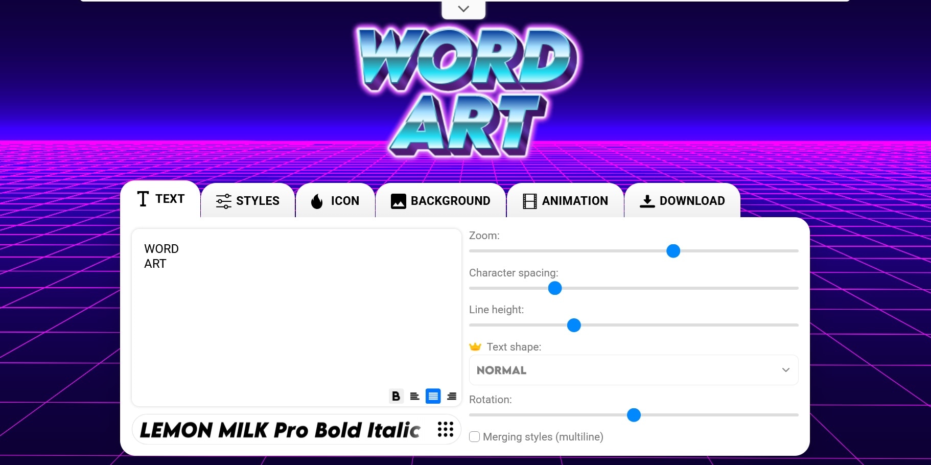textstudio free word art generator