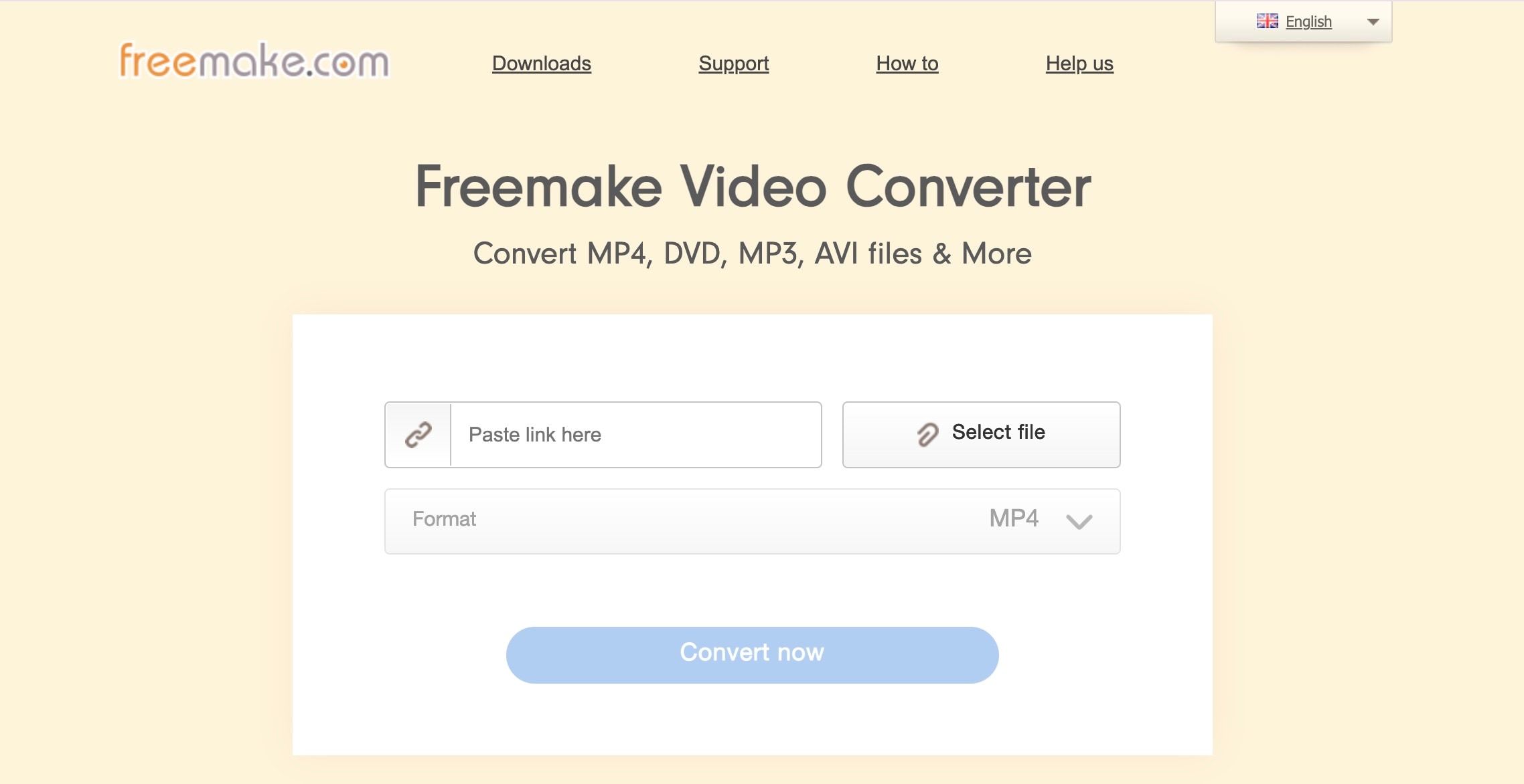 import your file to freemake video converter