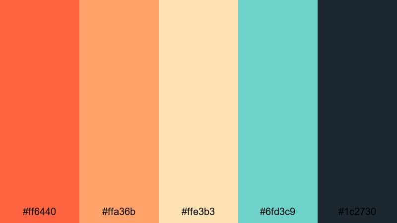 fresh startup tomato tomato color palette with hex codes