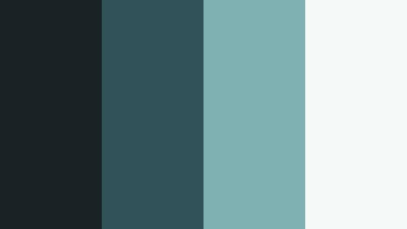 frosted glass atrium low key cyan color palette with hex codes