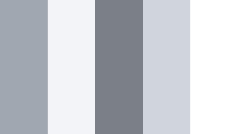 frosted glass interface cool pebble gray color palette with hex codes