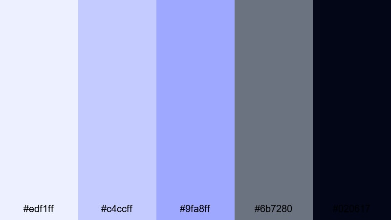 frosted glass interface lavender blue color palette with hex codes