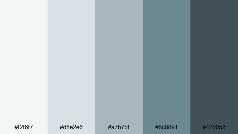 frosted glass interface teal gray color palette with hex codes