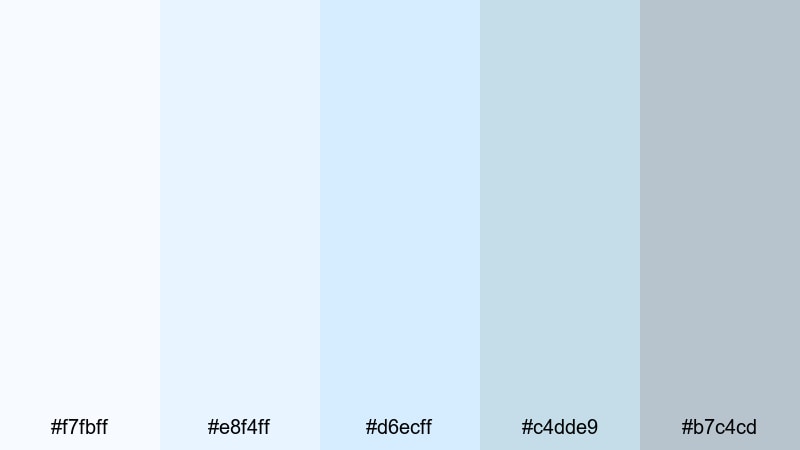frosted glass ui light color palette with hex codes