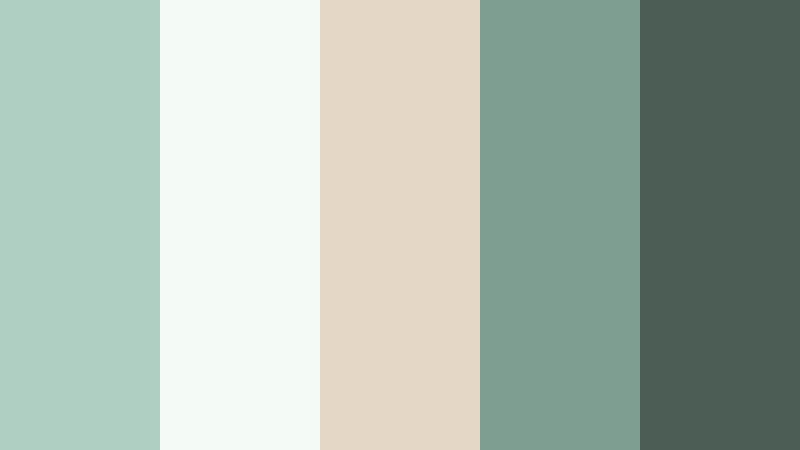 frosted green tea misty jade color palette with hex codes
