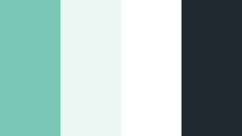 frosted interface glow sea glass green color palette with hex codes