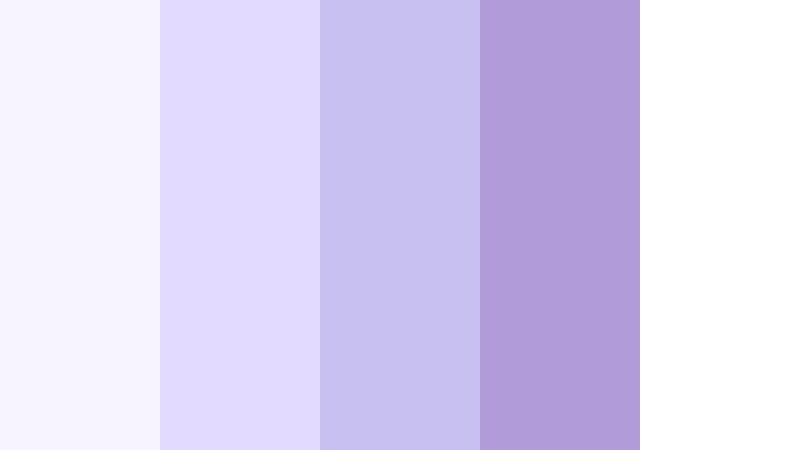 frosted lilac cloud blush lavender color palette with hex codes