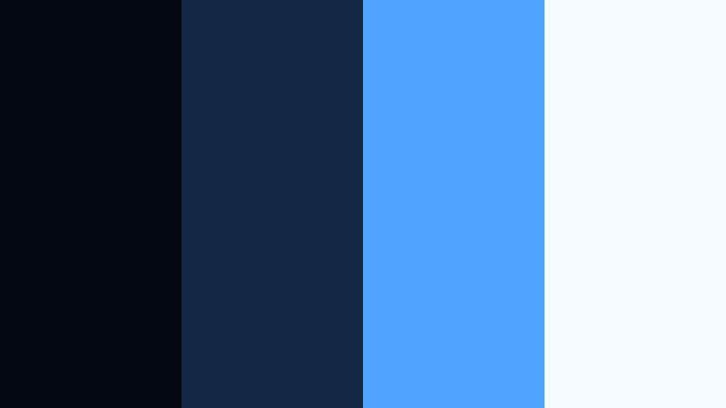 frosted monitor glow deep contrast blue color palette with hex codes