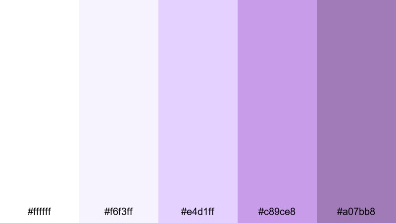 frosted orchid invitation white purple color palette with hex codes