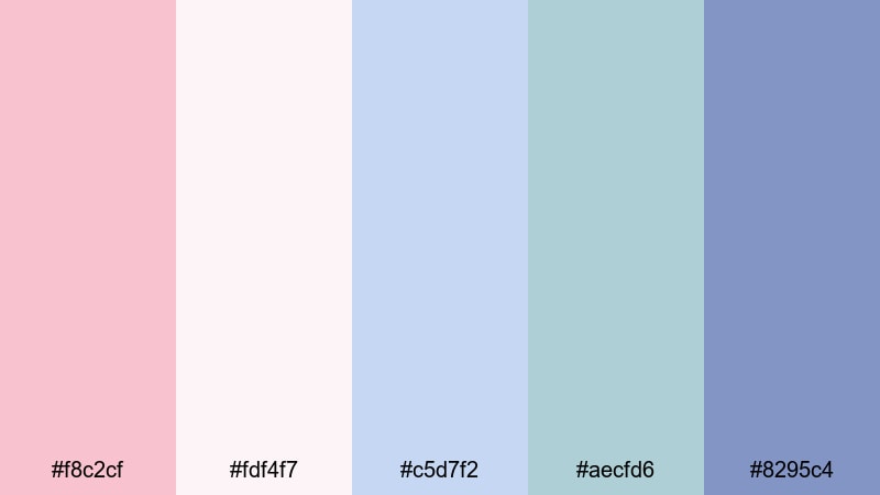 frosted rose glass rose pink color palette with hex codes