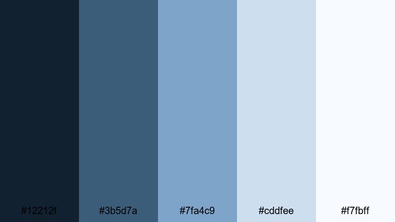 frosted summit glow mountain color palette with hex codes