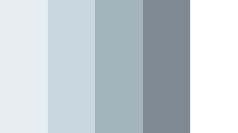 frosted window light ice blue gray color palette with hex codes