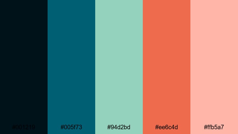 frozen inferno horizon fire and ice color palette with hex codes