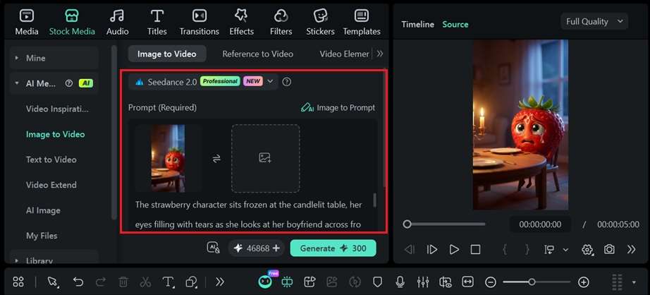 select ai model and upload image reference