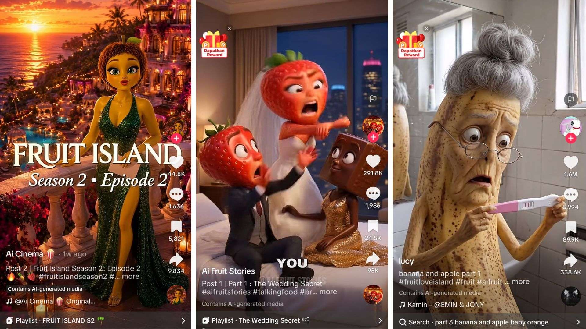 viral fruit drama ai videos