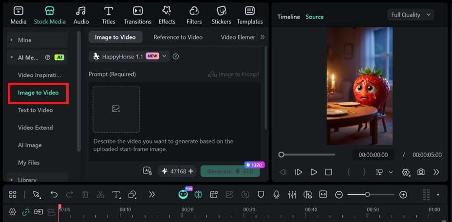 open filmora image to video