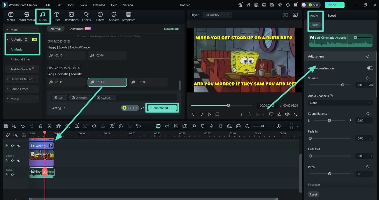 add ai audio music for adult meme