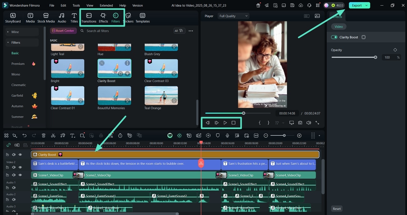 preview meme and hit export