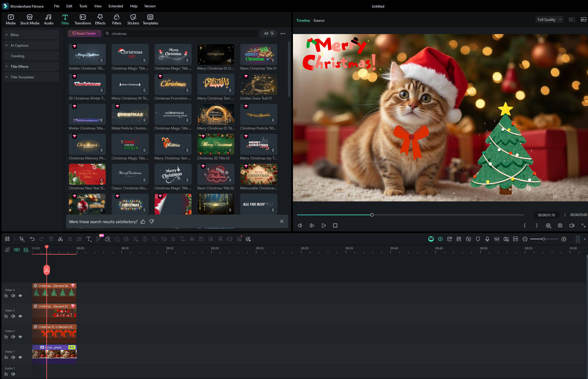 create christmas memes in filmora