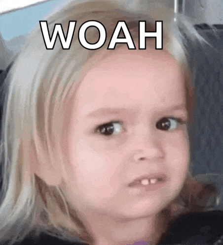 funny little girl woah gif sticker