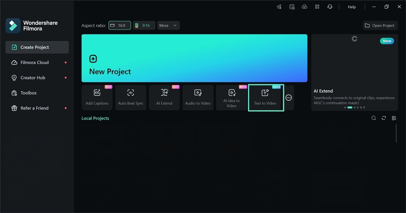 select text to video filmora