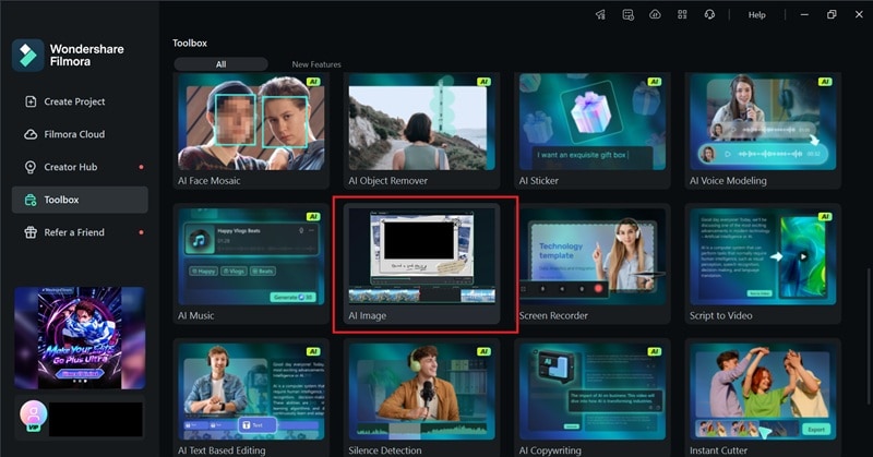 open filmora ai image