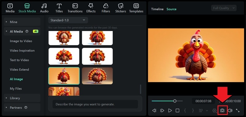 save generated image with snapshot