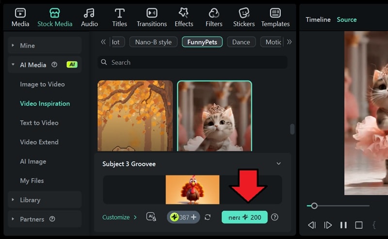 upload image and start generating
