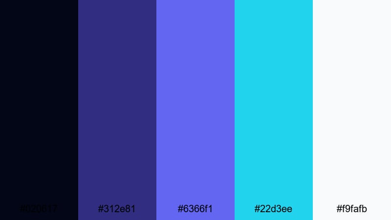 future bass horizon music color palette with hex codes