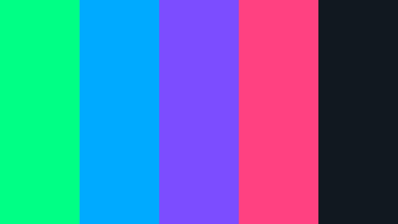 future interface neon color color palette with hex codes