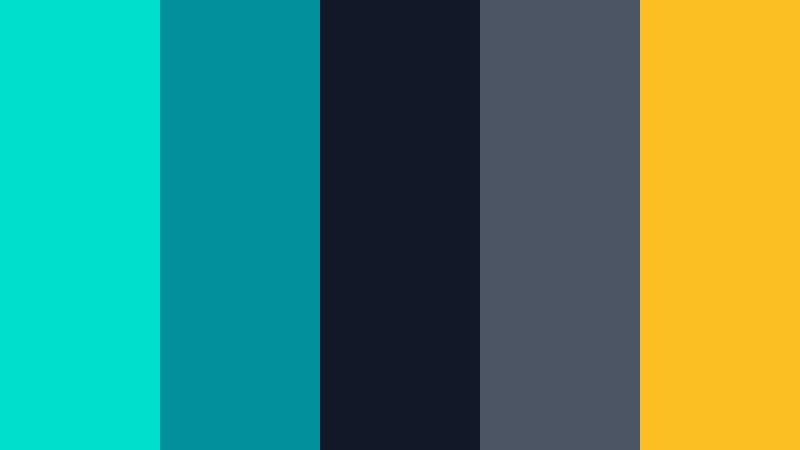 futurist gridline radiant turquoise color palette with hex codes