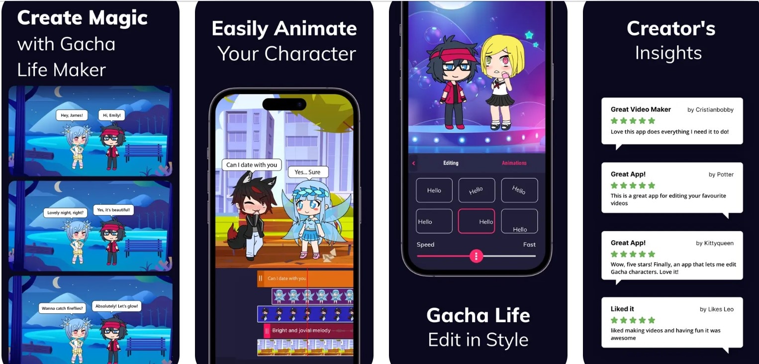 ガチャライフ向け動画メーカーの画面イメージ