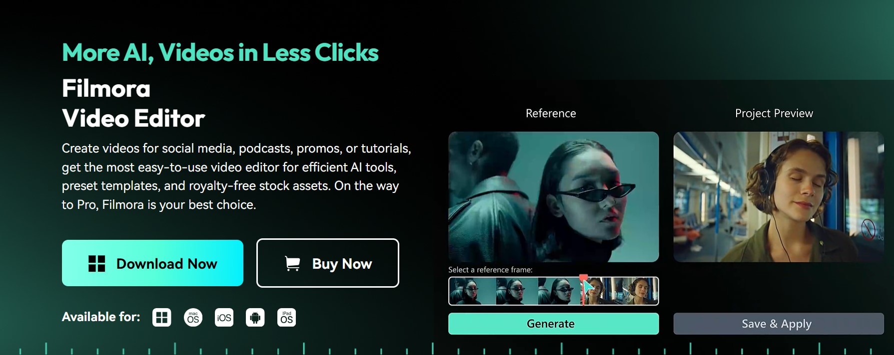 Filmora の画面イメージ
