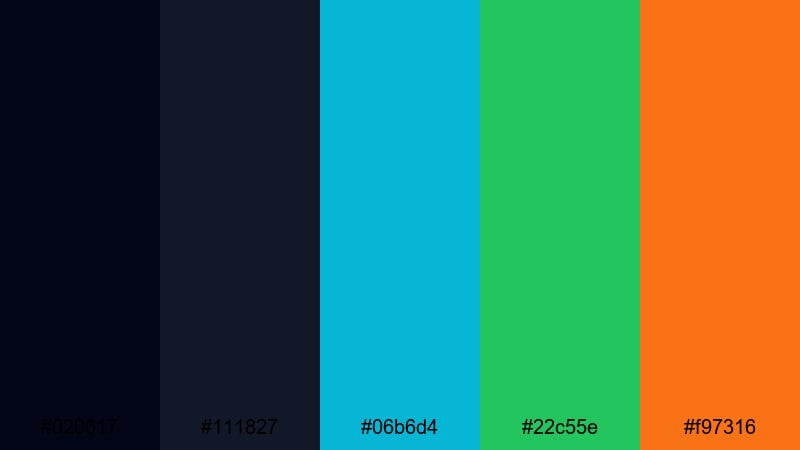 galaxy arcade lights starry sky color palette with hex codes