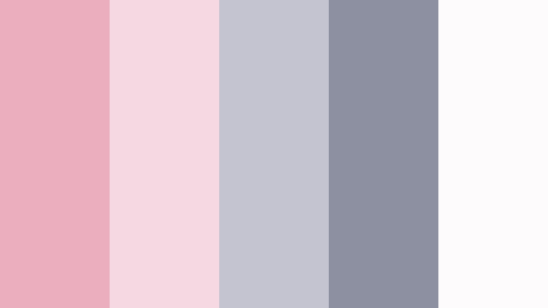 gallery loft evening rose quartz color palette with hex codes