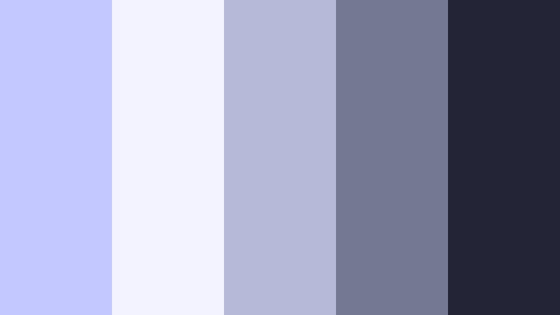 gallery loft evening soft periwinkle color palette with hex codes