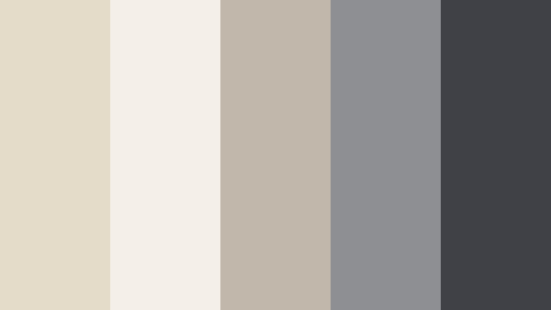 gallery loft neutrals cool sand color palette with hex codes