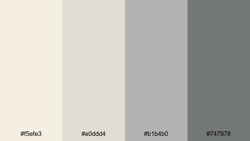 gallery loft neutrals cream ivory color palette with hex codes