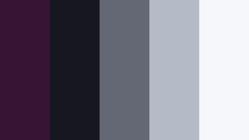 gallery night minimal deep aubergine color palette with hex codes