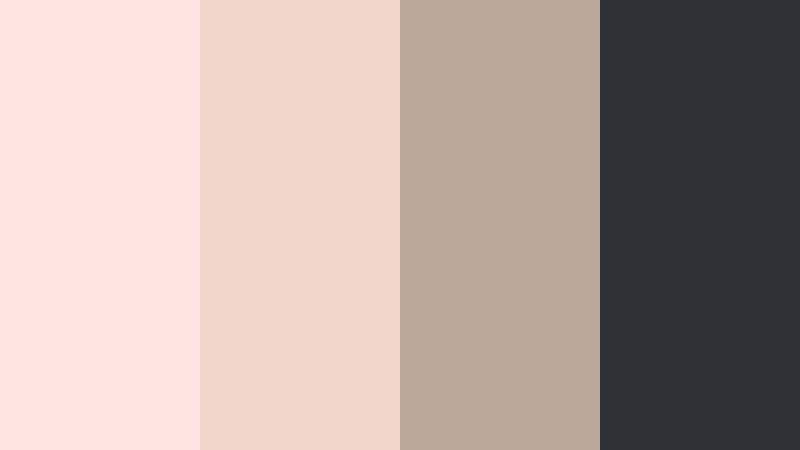 gallery wall blush misty rose color palette with hex codes