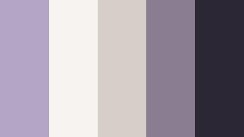 gallery wall neutrals ash lavender color palette with hex codes
