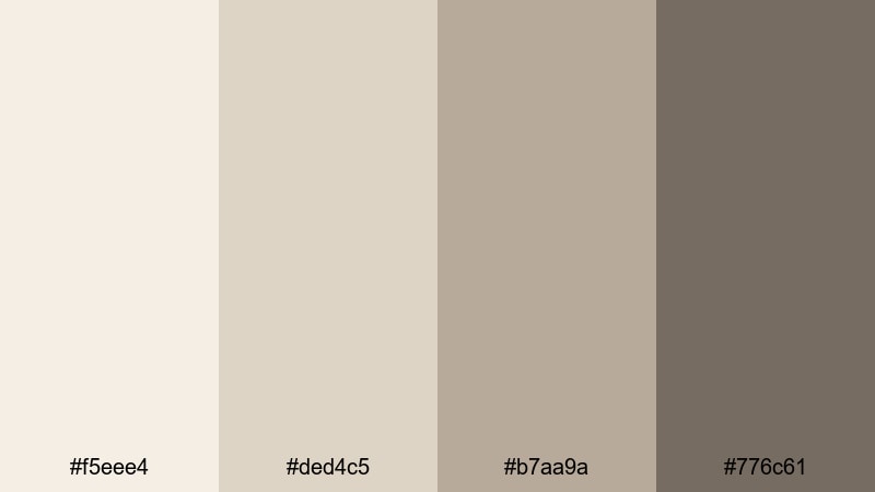 gallery wall neutrals bone color palette with hex codes